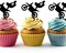 Extreme Motocross Freestyle Sport Silhouette Acrylic Cupcake Toppers 12 pcs